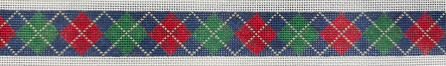 122a Argyle Belt - Navy/Green/Red