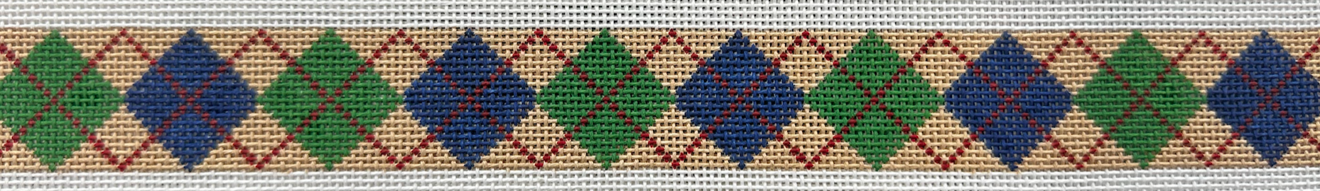 122b Argyle Belt - Camel/Navy/Green