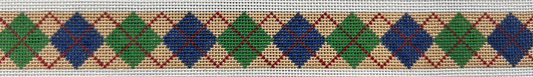 122b Argyle Belt - Camel/Navy/Green