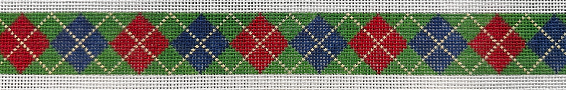 122c Argyle Belt - Green/Navy/Red