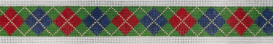 122c Argyle Belt - Green/Navy/Red