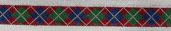 122d Argyle Belt - Red/Navy/Green