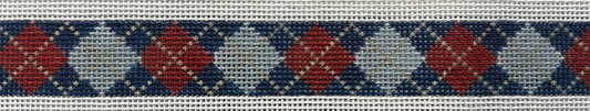 122ff Argyle Belt - Navy/Gray/Red