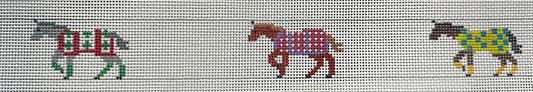 85a Horses Wearing Blankets Belt