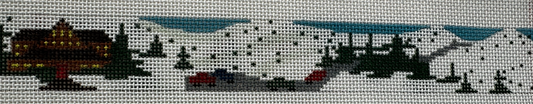 194b Winter Ski Scene Belt