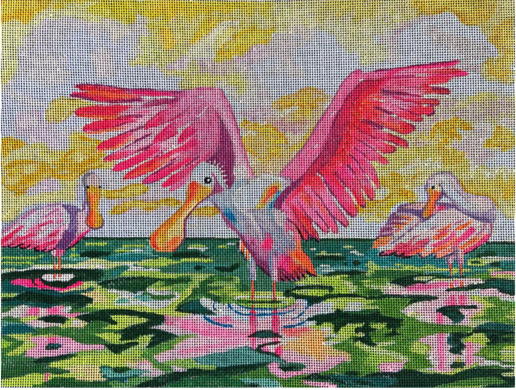 EN49 Spoonbills