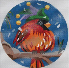 KL182 Cardinal in Carnival Hat
