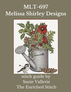 MLT697 Cardinal Watering Can Stitch Guide