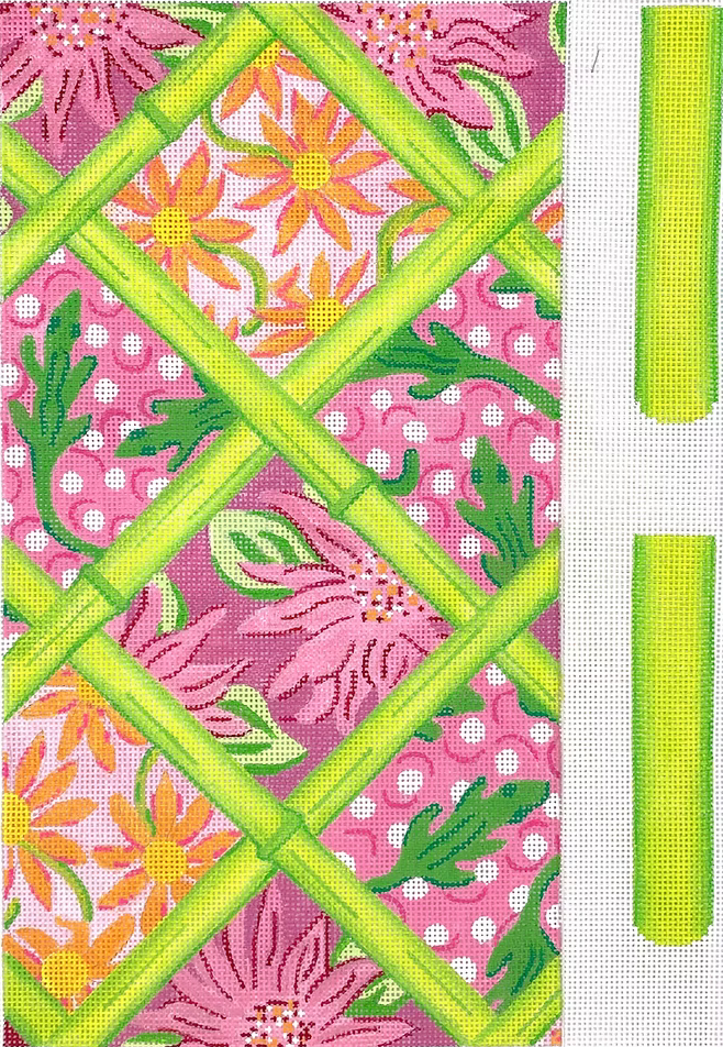 CLE-01 Lilly-Inspired Pink Patchwork Envelope Clutch