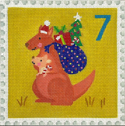 KH-PL-07 Advent Stamp - Australia - Kangaroo