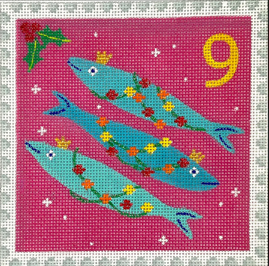 KH-PL-09 Advent Stamp - Portugal - Three Fish