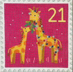 KH-PL-21 Advent Stamp - Kenya - Giraffes