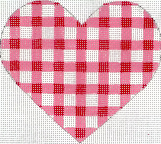 OM-304  Pink Gingham Mini Heart