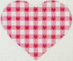 OM-422 Red Hearts on Pink Mini Heart
