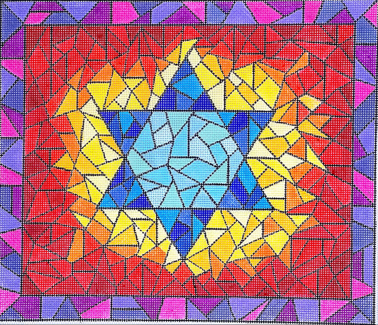 TAL-10 Stained Glass Star of David Tallis Bag