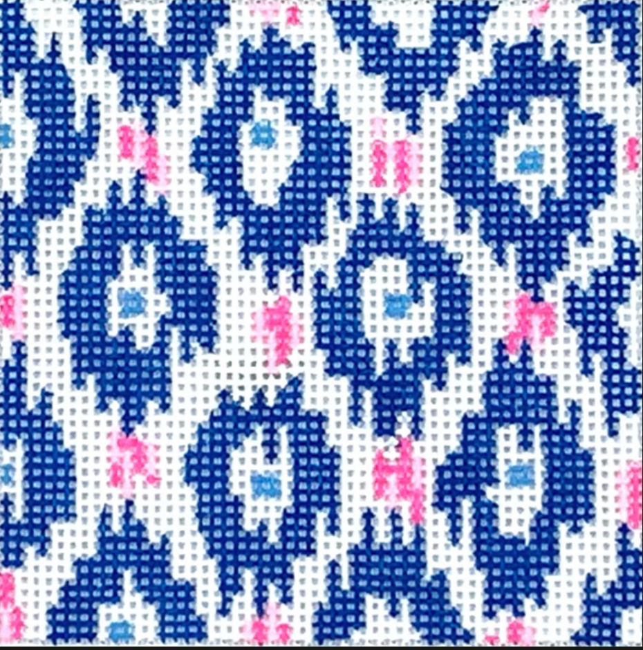 INSSQ3-29 Dark Blue/Pink Ikat Insert