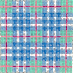 INSSQ3-44 Turquioise/Pink Madras Insert