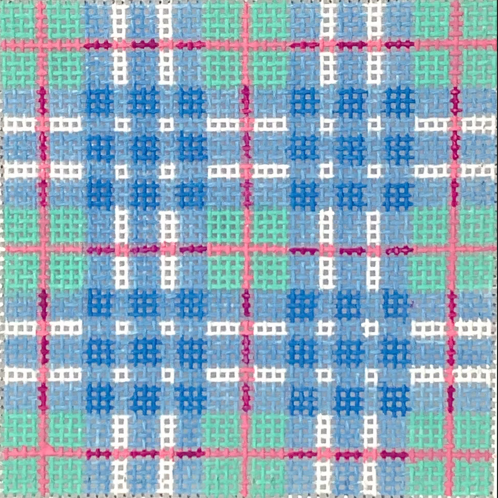 INSSQ3-44 Turquioise/Pink Madras Insert
