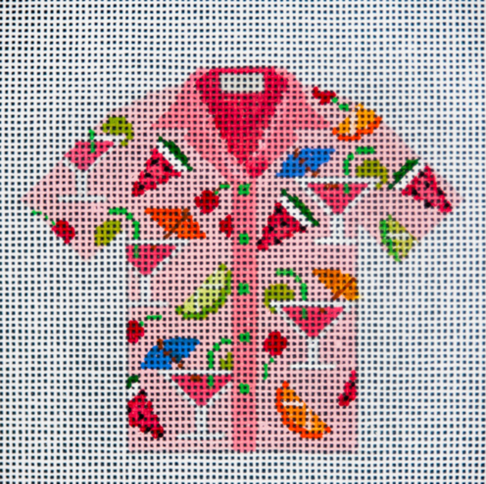 JP-L653 Hawaiian Shirt - Pink Fruit Drinks