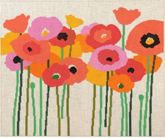 ASIT040-13 Poppies on 13 mesh