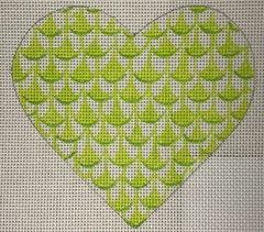 OM-259 Herend Inspired Fishnet limes Heart