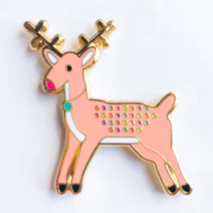 Pink Reindeer Needle Minder Magnet