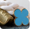 Empire Turquoise Clover Needle Minder