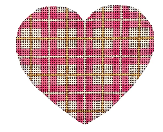 HE-860 Pink Plaid Heart