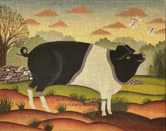 DP-AN15 Country Pig with Butterflies