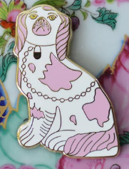 Pink Staffordshire Dog Needle Minder