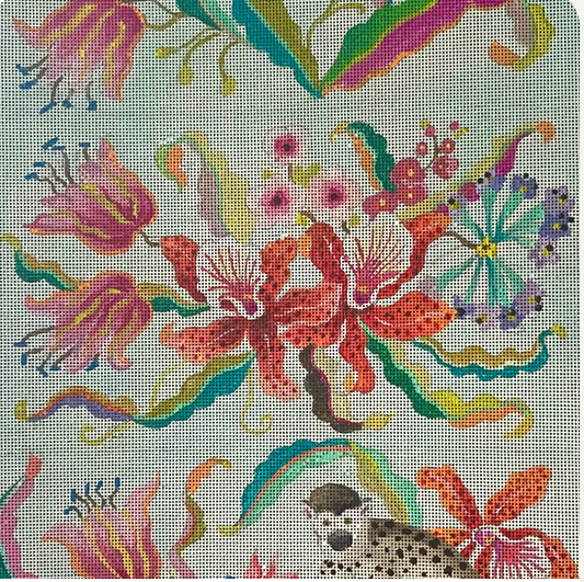 AN542 Monkey Floral Trifold CLutch