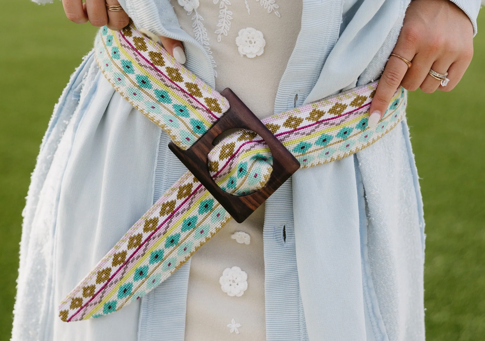 HB809 Green Geometrics Strap – The Enriched Stitch