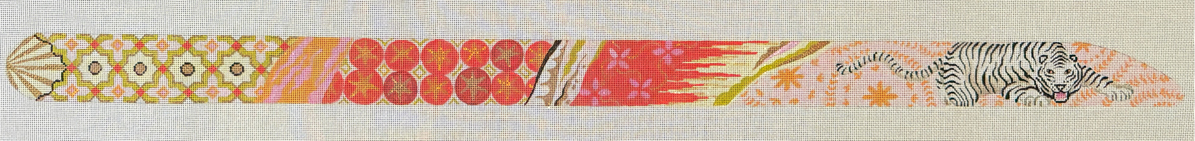 HB813 Pink, Red and White Tiger Strap