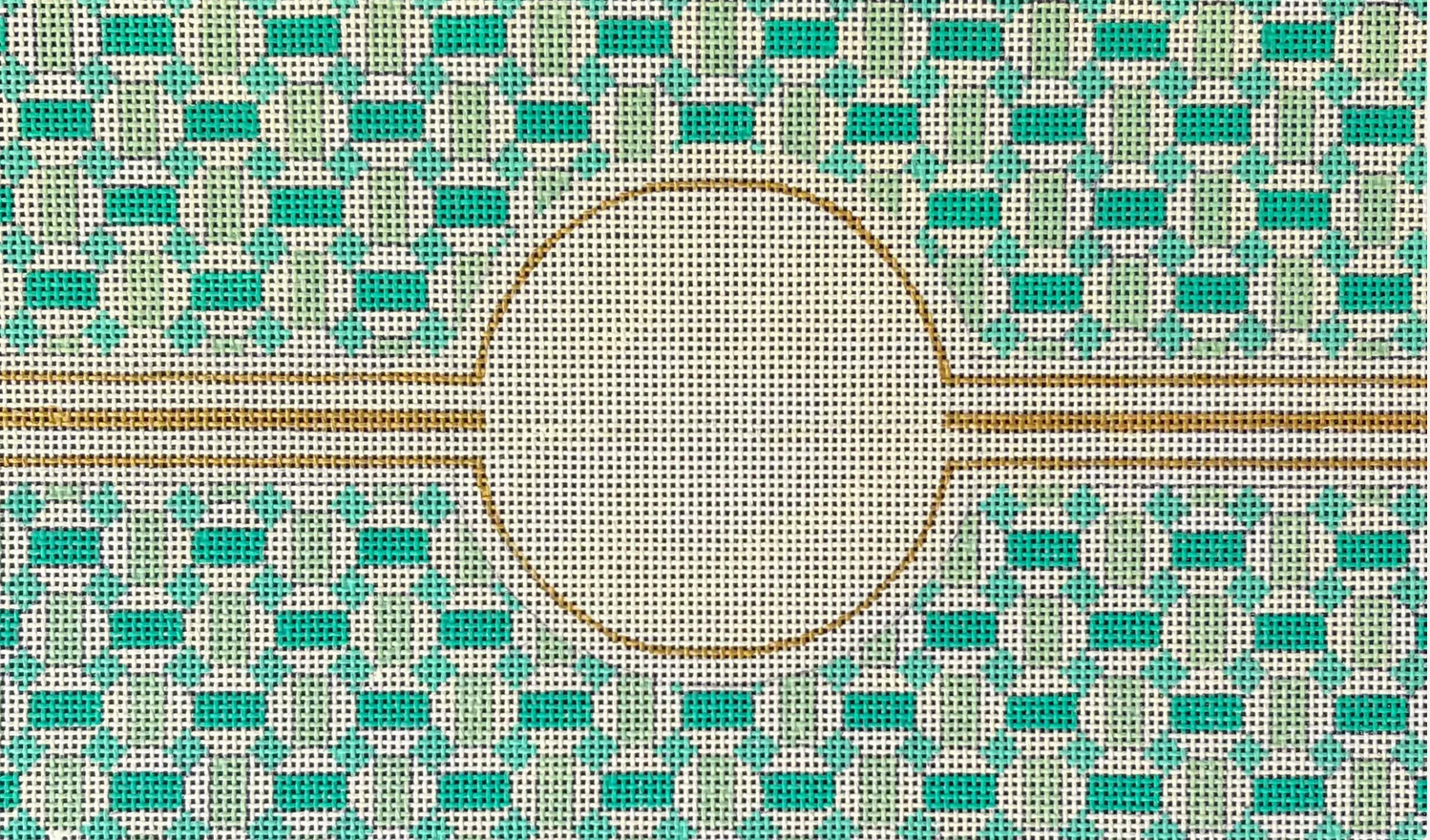 CL048 Turquoise Monogram Clutch