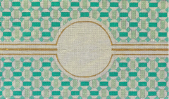 CL048 Turquoise Monogram Clutch