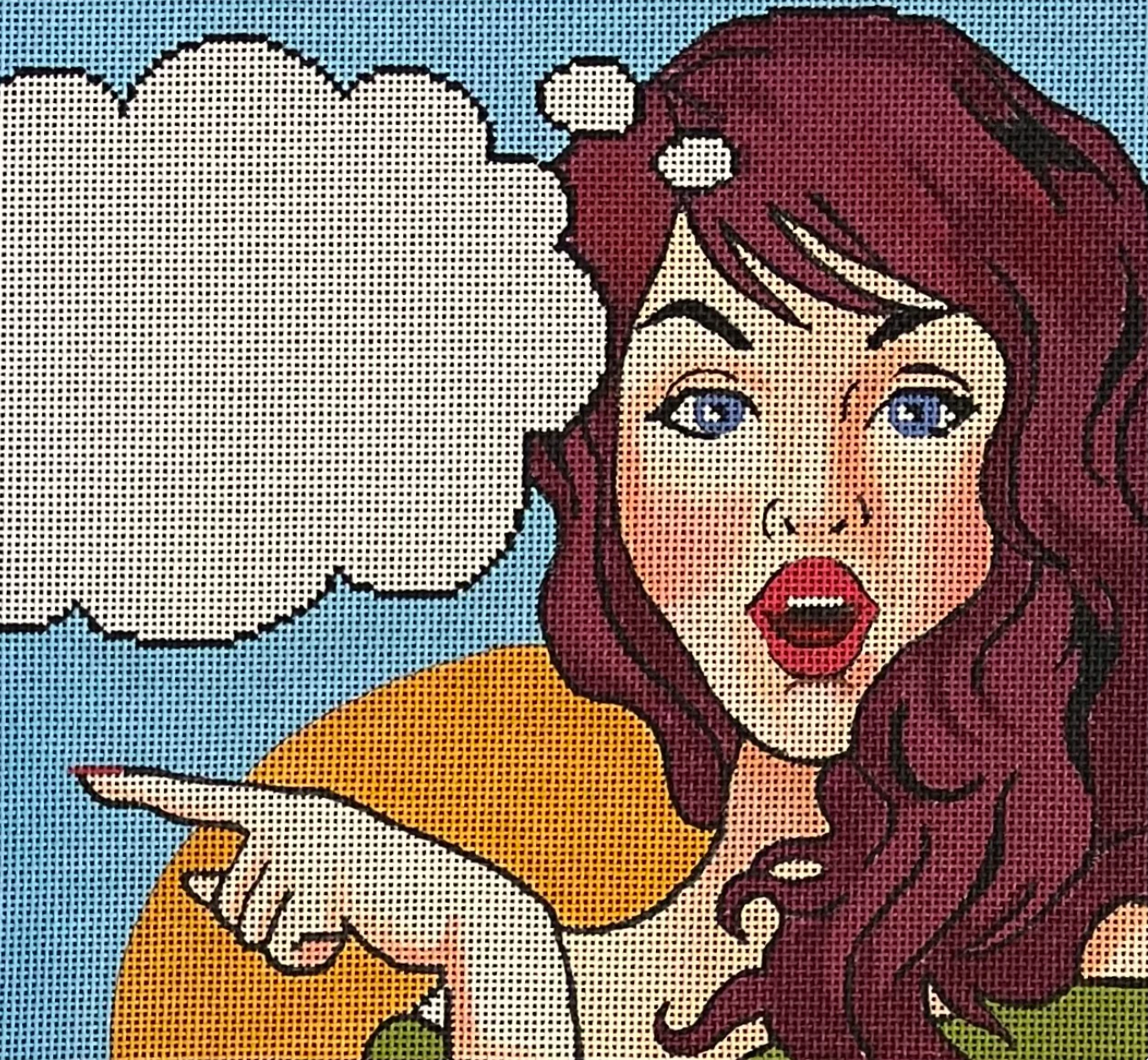 PE205 Woman with Text Bubble