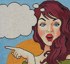 PE205 Woman with Text Bubble