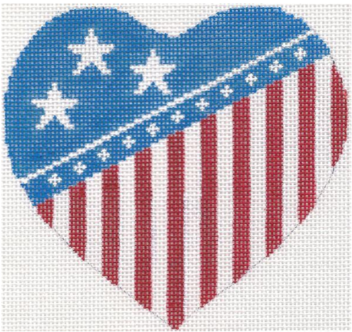 273 Flag Heart Pillow