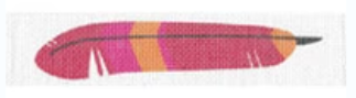 TTPB003B Red Feather Bookmark
