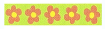 TTPB013C Orange Flowers on Green Bookmark