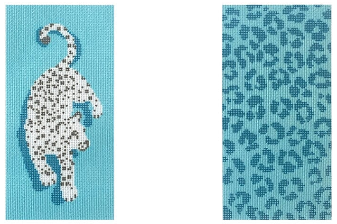NTGkb184 Leopard Eyeglass Case- Blue