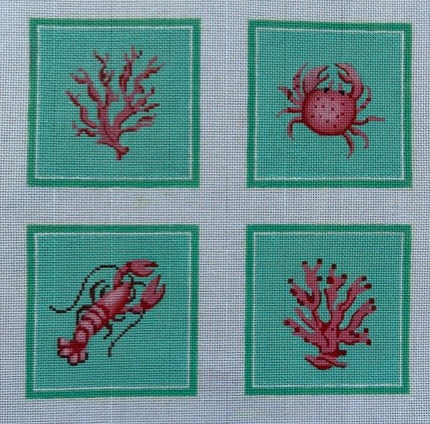 CO4-55 Sea Creatures Coaster Set