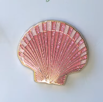 Pink Glitter Scallop Needle Minder