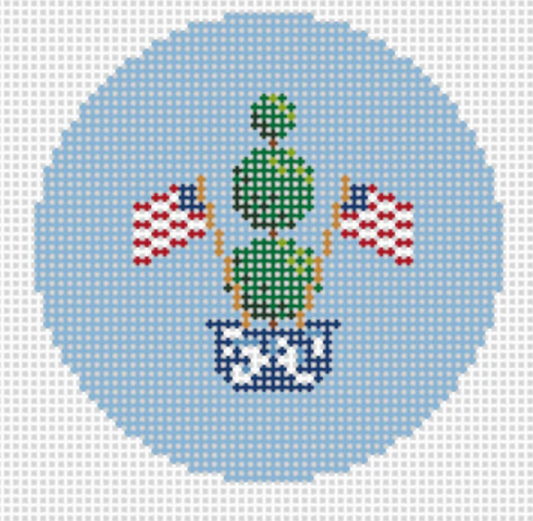 AOK302 Fourth of July Topiary