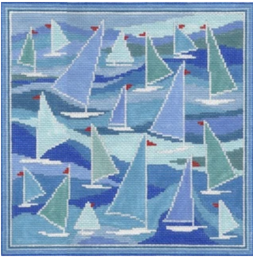 P125 Sailboats Pillow