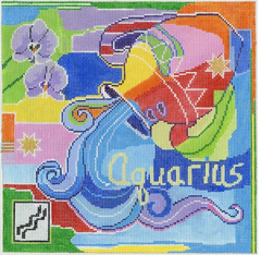 Z104 Aquarius Zodiac Square