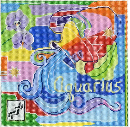 Z104 Aquarius Zodiac Square