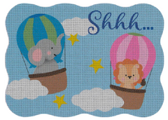 BB33 Shhh... Baby Sleeping Sign - Blue and Pink