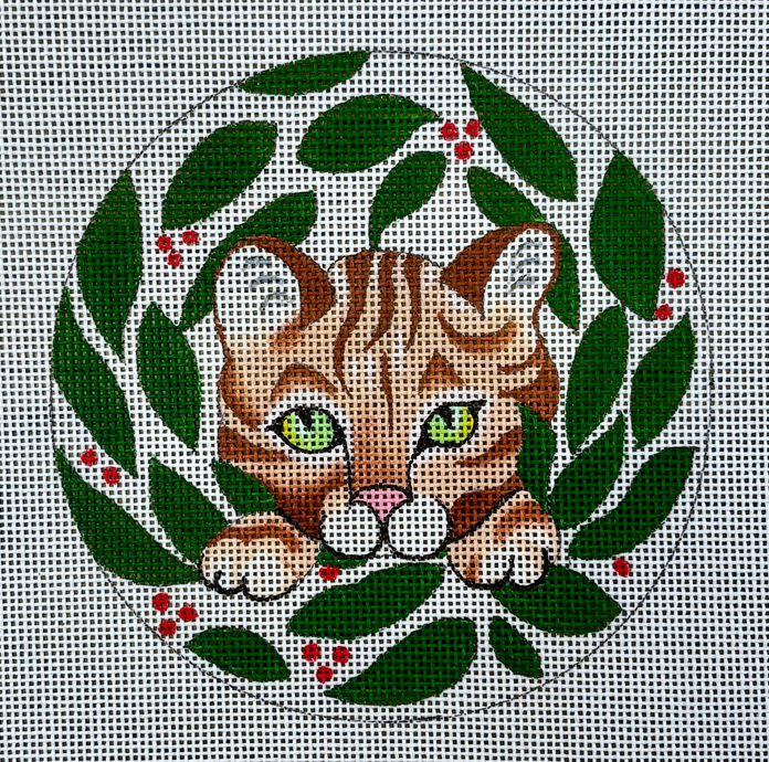 BE1469 Kitten in Wreath