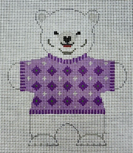 MH5706 Polar Bear Purple Diamonds
